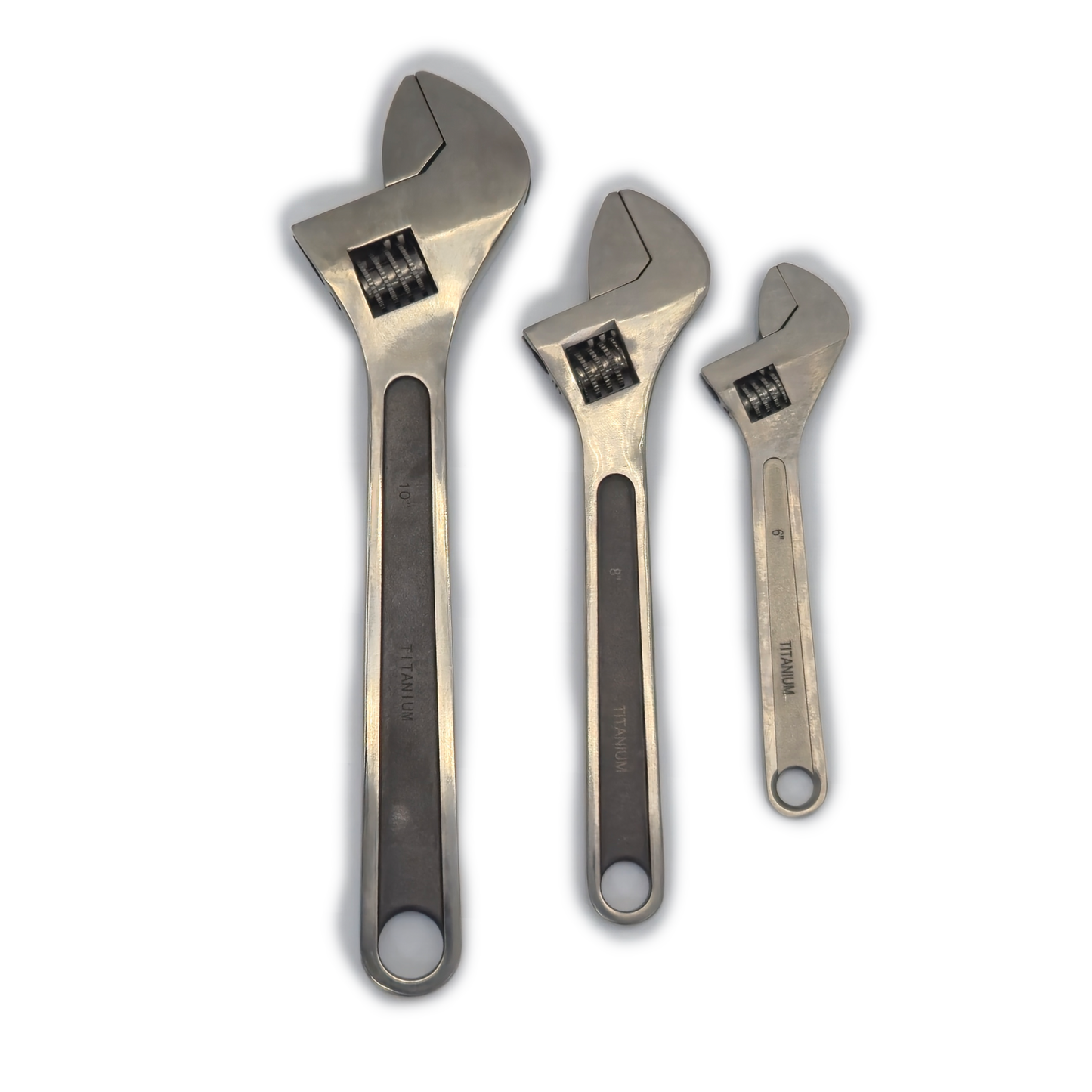 MRI‑Safe Titanium Adjustable Wrench Set (10 inch, 8 Inch, 6 Inch)
